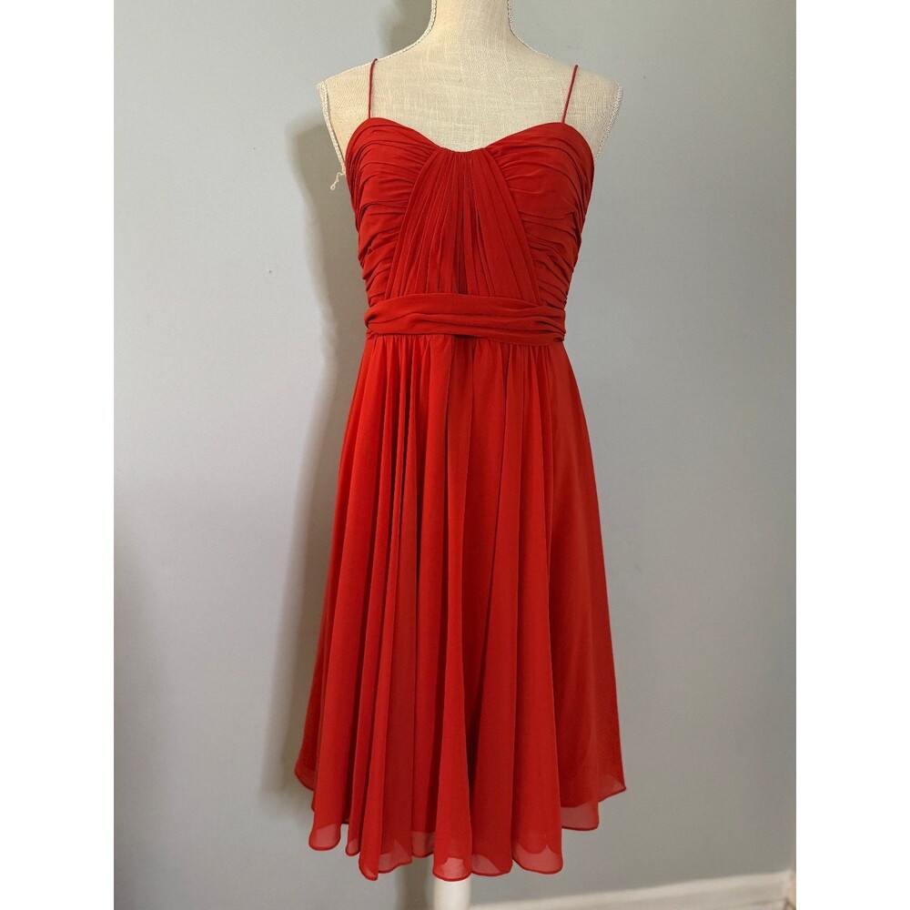 Lauren Ralph Lauren Strappy Chiffon Cocktail Dress Tie Detail Size 6